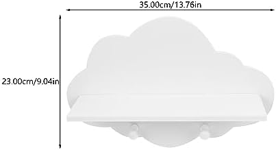 ARTIBETTER Cloud Shape Floating Shelf 14 Inch White Wall Mounted Storage