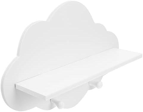 ARTIBETTER Cloud Shape Floating Shelf 14 Inch White Wall Mounted Storage