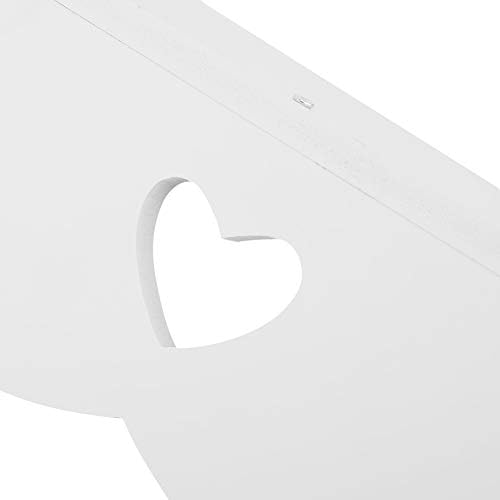 LZKW Floating Shelf Coat Rack With Hooks White