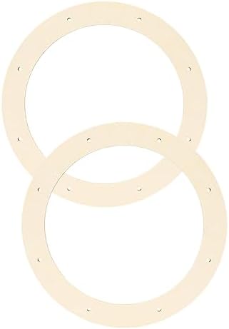 CIMAXIC 2pcs Wooden Ring Wreath Frame for DIY Decorations