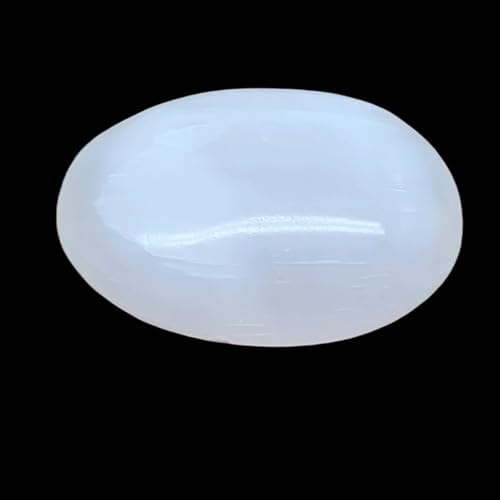 WatanGems 90g Natural Selenite Palm-Stone Crystal Pillow Shape Collectible