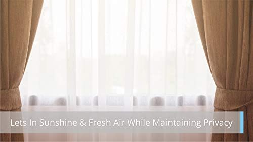 HLC ME White Tab Top Curtain Panels 54x108 Set of 2