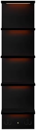 Sorbus LED Light 5 Tier Wall Shelf Unit