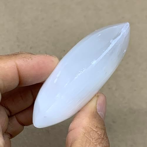 96g Natural Selenite Palm-Stone Crystal Handmade Pillow Shape