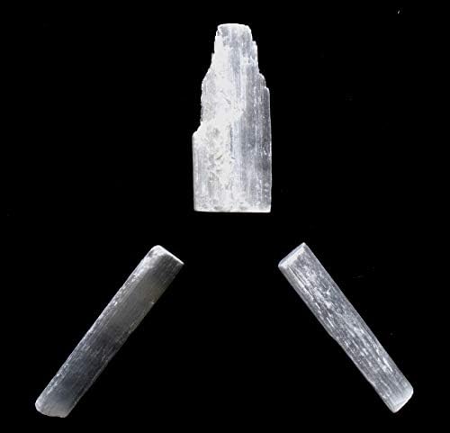 HQRP 3 Inch Natural White Selenite Sticks 5PCS