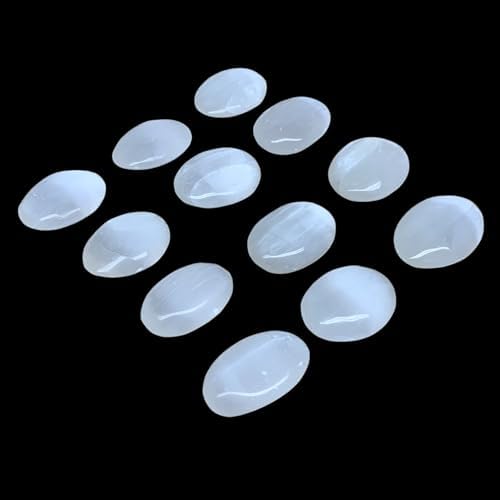 Natural Selenite Palm-Stone Crystal Pillow Shape
