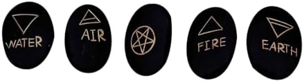 Black Onyx 5 Element Stones Set for Healing