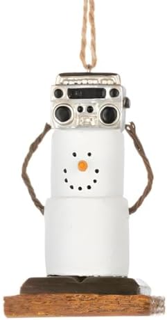 Ganz Smores Snowman Ornament with Boom Box 6-Inch