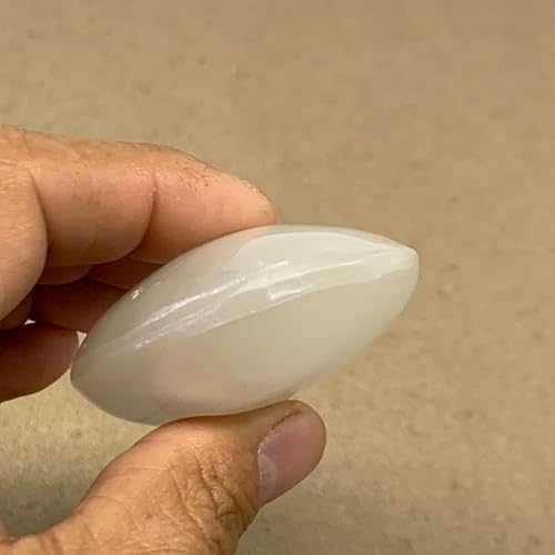 88g Natural Selenite Palm-Stone Crystal Pillow Shape
