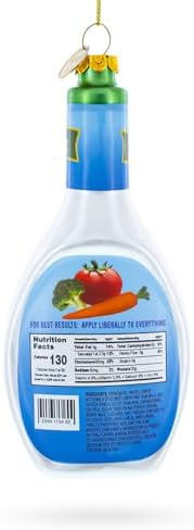 Ranch Dressing Bottle Glass Christmas Ornament