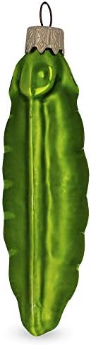 Green Peas Glass Christmas Ornament 1