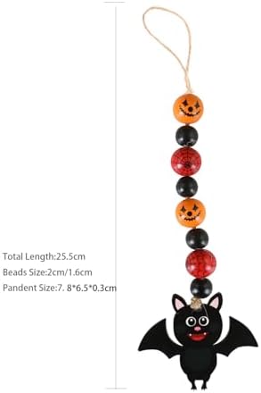 4 Piece Wooden Hanging Beads for Halloween Decor