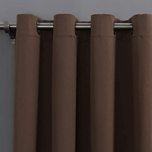 LIYAXUN 102 Inch Long Brown Grommet Curtains 1 Panel
