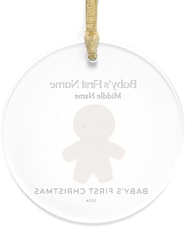 Babys First Christmas Gingerbread Ornament Personalized