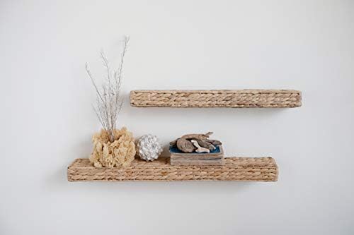 Creative Co Op Handwoven Water Hyacinth Floating Shelf