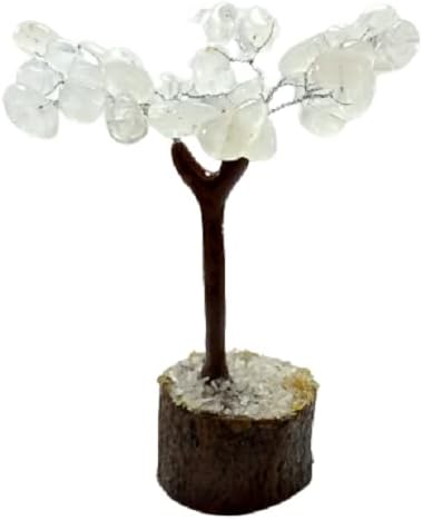 Clear Crystal Handmade Fountain Stone Tree with 30 Tumbled Beads