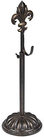 Adjustable Wreath Stand - Wrought Iron with Fleur De Lis Design