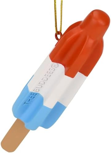 Tree Buddees Retro Patriotic Popsicle Christmas Ornament