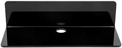 IEEK 4 Pc Small Acrylic Floating Wall Shelves Black 9 Inch