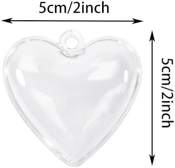Clear Fillable Ornament Balls 20Pcs Transparent Plastic Christmas Decor