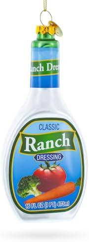 Ranch Dressing Bottle Glass Christmas Ornament