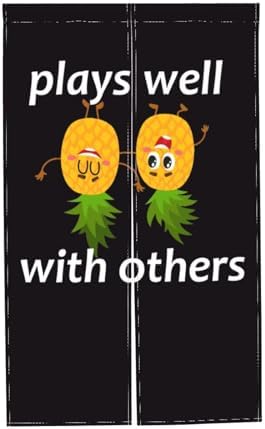 Upside Down Pineapple Door Curtain 34x56 Inches