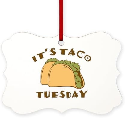 CafePress Its Taco Tuesday Scroll Holiday Ornament 4x275