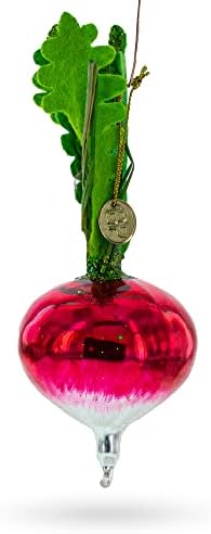 Vibrant Radish Blown Glass Christmas Ornament 1