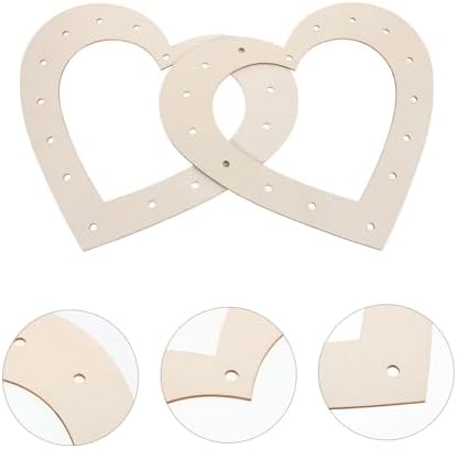NUOBESTY 2pcs Heart Wreath Frame for Holiday Decor