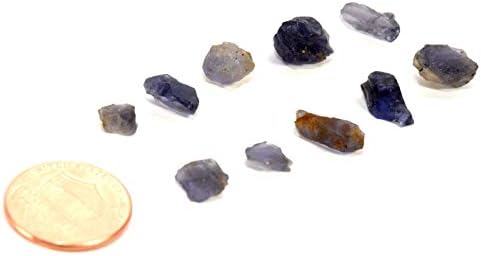 HC Set 10PCS Natural Blue Iolite Rough Stones