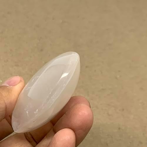 88g Natural Selenite Palm-Stone Crystal Pillow Shape