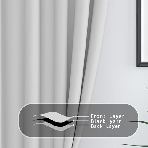 UPOPO 2 Panel Blackout Curtains 52x100