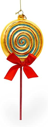 Colorful Lollipop Glass Christmas Ornament