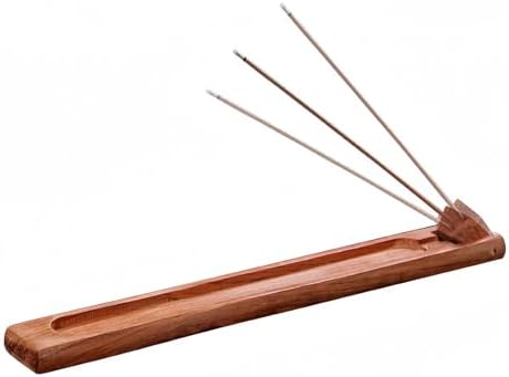 Wood Incense Holder with Adjustable Angle and Ash Catcher