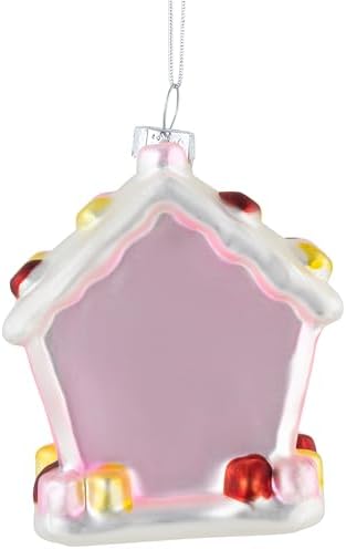 Northlight Candy House Glass Christmas Ornament 325 Inch Pink