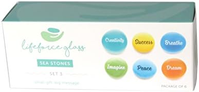 Lifeforce Glass Sea Stones Frosted Faux Set III
