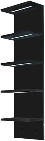 Sorbus LED Light 5 Tier Wall Shelf Unit