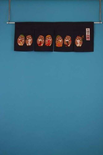 Japanese Noren Curtain Tapestry Sevens Owl