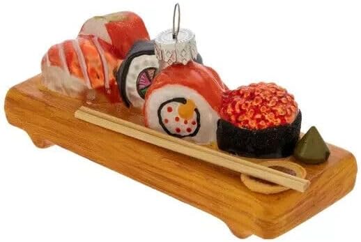 Sushi Table Glass Ornament Xmas Tree Decor