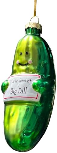 Funny Handblown Glass Pickle Ornament - Youre Kind of a Big Dill