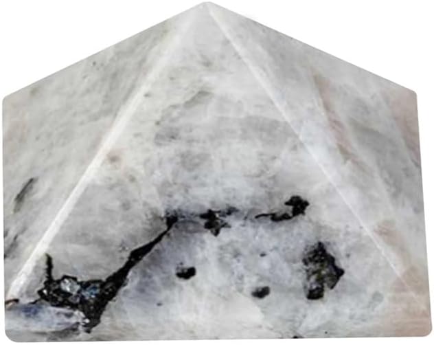 SMIBZE Natural White Moonstone Pyramid 1 Inch 1 Pcs