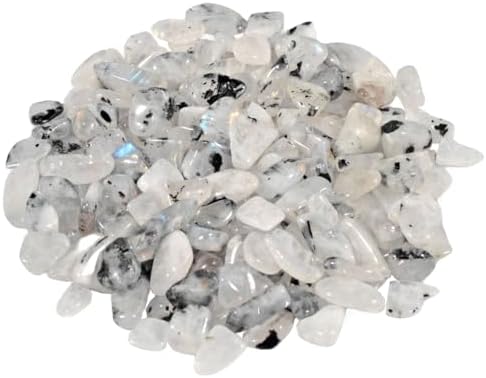 IMALY White Moonstone Tumbled Chips for Vases and Decor