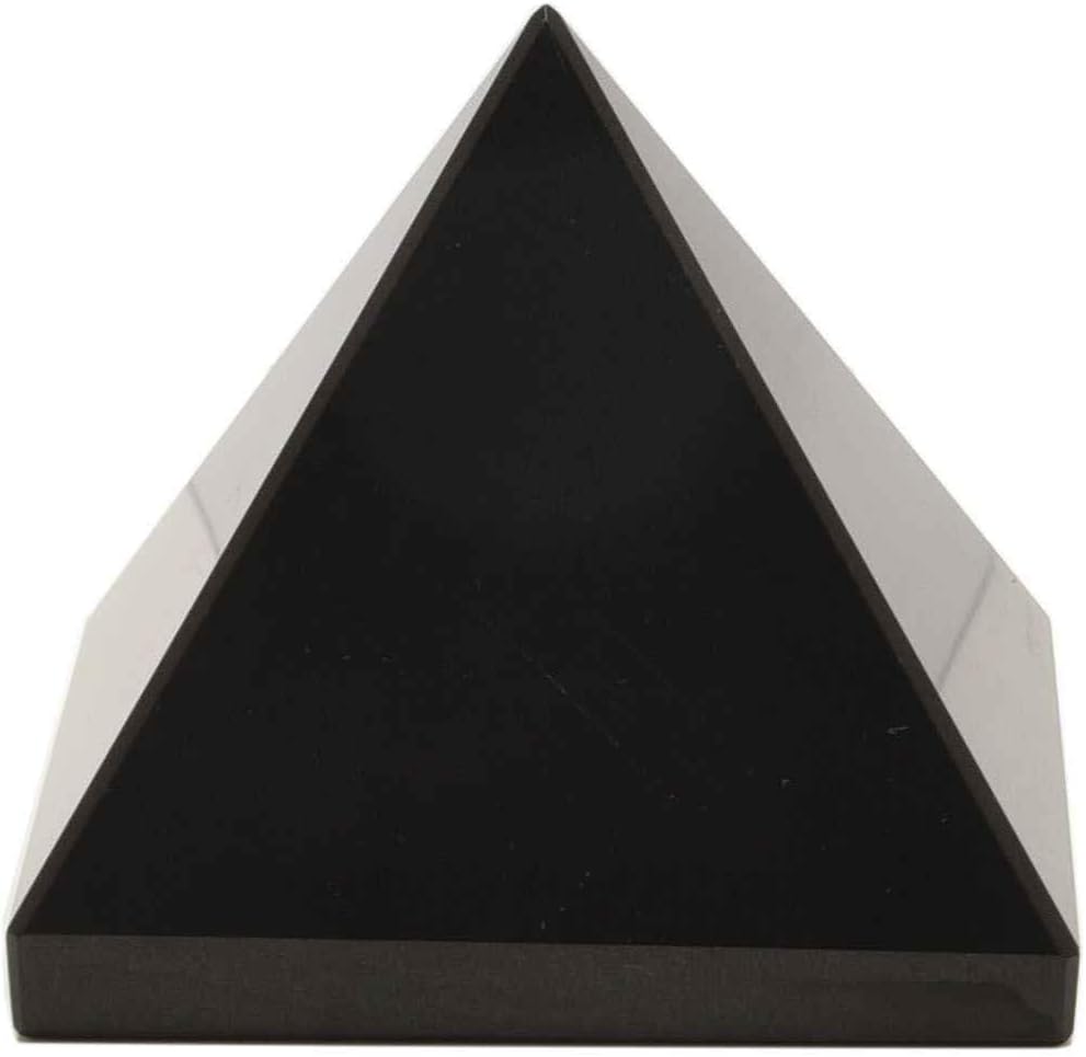 Blessfull Healing Solid Black Agete Pyramid 2 Inches