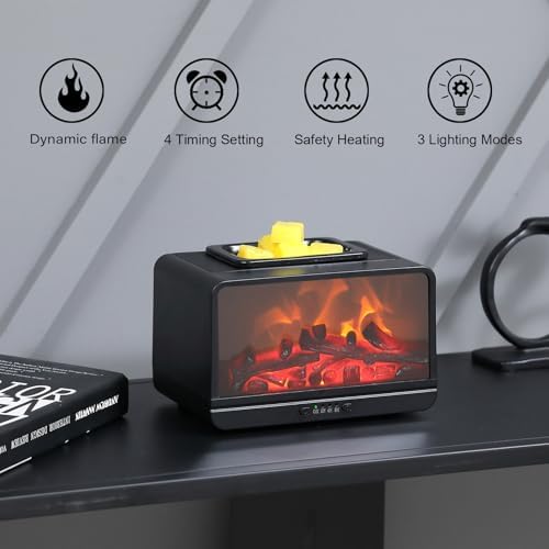 MeplLivs Dynamic Flame Electric Wax Melt Warmer with PTC Technology