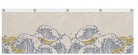 Japanese Sushi Bar Noren Curtain - 4724x177 Inch Panel