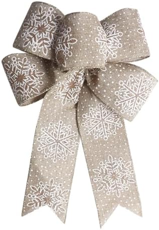 Large Christmas Wreath and Snowflake Decor