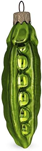 Green Peas Glass Christmas Ornament 1