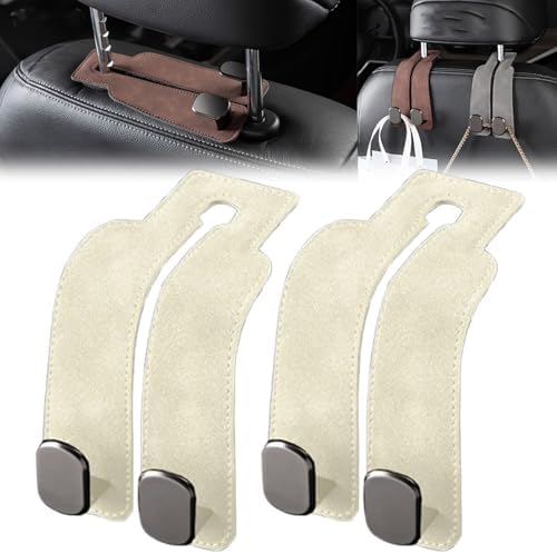 Coozyland Car Headrest Hooks 2pcs Beige