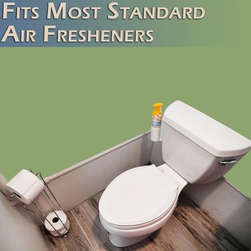 Home-X White Air Freshener Spray Bottle Holder for Toilet