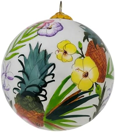 Pineapple Garden Serenity Hawaiian Christmas Ornament